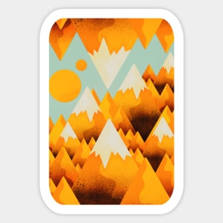 Yellow sand peaks Sticker